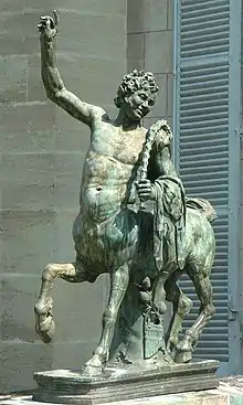 A bronze statue of a centaur, after the Furietti Centaurs