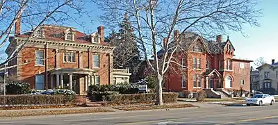 Brick homes on Center, between Grant and Farragut