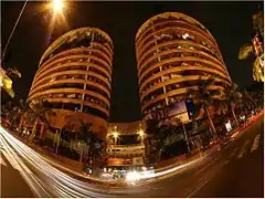 Wide-angle night view