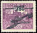 Czechoslovakia, 1920: Inverted 28Kc airmail overprint.