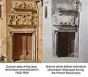 Restoration of the tower's door