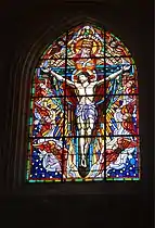 stained glass "Throne of Mercy", Champagné les Marais