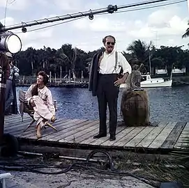 Kelly and Chana Eden in 1958 on set of Wind Across the Everglades