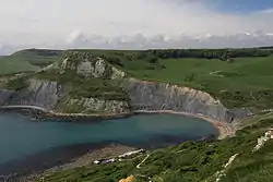 Chapman's Pool, Dorset, seen from Emmetts Hill