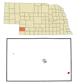 Location of Wauneta, Nebraska