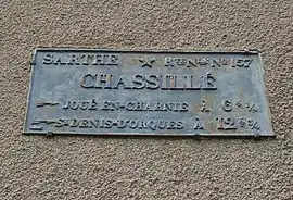 Plaque beside the old National Route 157