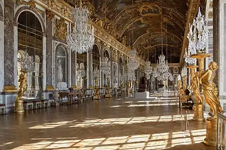 Baroque - Hall of Mirrors of the Palace of Versailles, unknown architect, 1678-1684