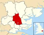 Chelmsford shown within Essex