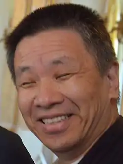 Chen Maiping at the Swedish Academy's announcement of the 2012 Nobel Prize in Literature.