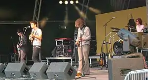 Cherry Ghost performing at Summer Sundae 2007.Left to right: Phill Anderson, Simon Aldred, Jim Rhodes, and Grenville Harrop.