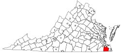 Location in the State of Virginia