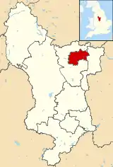 Shown within Derbyshire