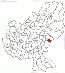 Location in Mureș County