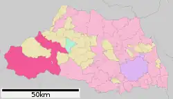Location of Chichibu in Saitama Prefecture
