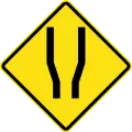 Road widens ahead on both sides