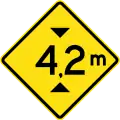 Height restriction ahead (4.2 metres (14&nbsp;ft))