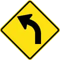 Curve to left