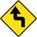 Sharp Double curve first to left