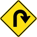 Hairpin curve to right