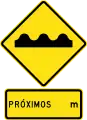 Uneven road (with distance in metres)