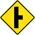 Minor road ahead on right