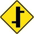 Staggered crossroads, first to the left