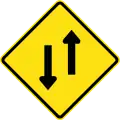 Two-way traffic ahead
