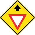 Give way sign ahead