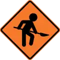 Road workers ahead