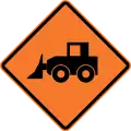 Watch for construction vehicles