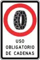 Snow chains mandatory