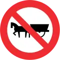 No horse-drawn vehicles