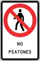 No pedestrians