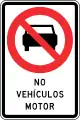 No motor vehicles