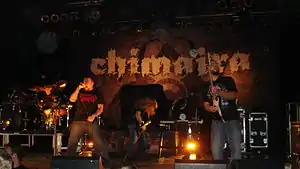 Chimaira performing in 2009