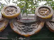 Dragon symbols on the eaves-tiles of the Forbidden City