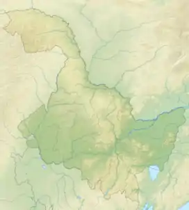 Mudanjiang is located in Heilongjiang