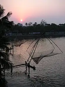 Chinese fishing net at Kollam
