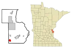 Location of the city of Wyomingwithin Chisago County, Minnesota