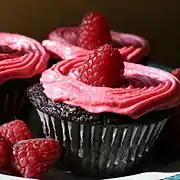 Chocolate cupcakes with icing