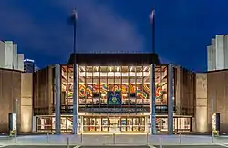 Fascade of a building with strong vertical elements