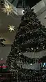 The mall's big annual Christmas tree decoration on December 4, 2012. Tim Hortons and the former Le Chateau can be seen.