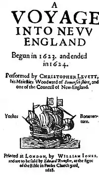 Image 44A Voyage into New England, written by Capt. Christopher Levett to spur interest in his Maine colony (from History of Maine)