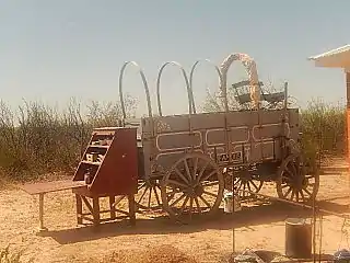 Chuckwagon still used to prepare food at gatherings in Pecos County, Texas