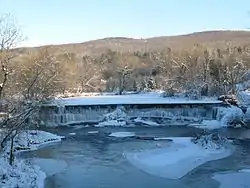 Waterfall in the village of Abercorn, Québec