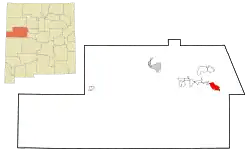 Location of Mesita, New Mexico
