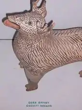 Deer effigy, pottery. Cochiti, New Mexico