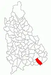 Location in Dâmbovița County