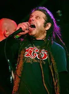 Morris performing with the Circle Jerks in 2010.