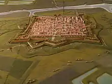 Citadel of Brouage - reproduction of the 17th century plan-relief (exhibited in the Halle aux vivres of the citadel)